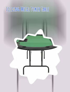 Folding oval poker table